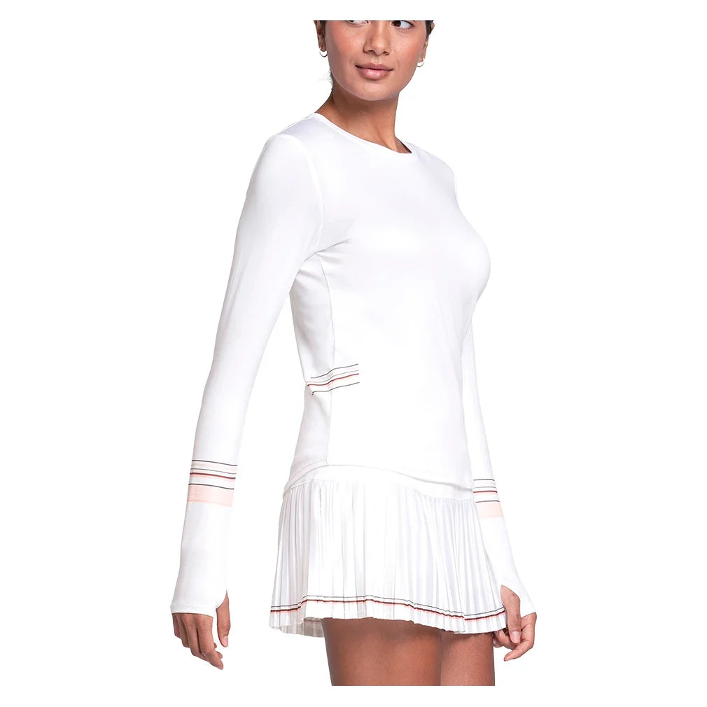 Women's Accelerate Long Sleeve Tennis Top Peach Frost-Apparel-K-Swiss-KWT25-66G835-2-Tennis Express