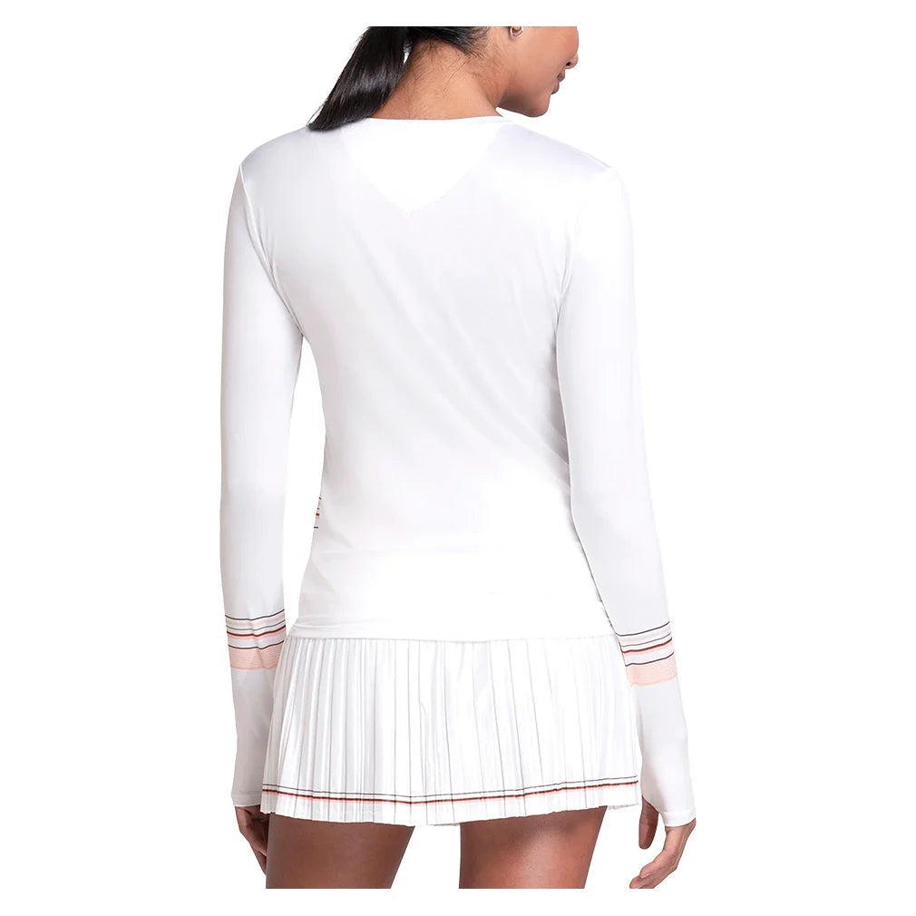 Women's Accelerate Long Sleeve Tennis Top Peach Frost-Apparel-K-Swiss-KWT25-66G835-3-Tennis Express
