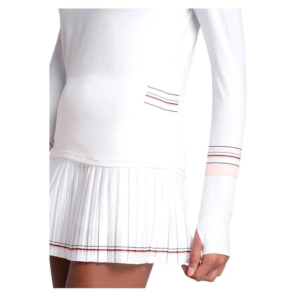Women's Accelerate Long Sleeve Tennis Top Peach Frost-Apparel-K-Swiss-KWT25-66G835-5copy-Tennis Express
