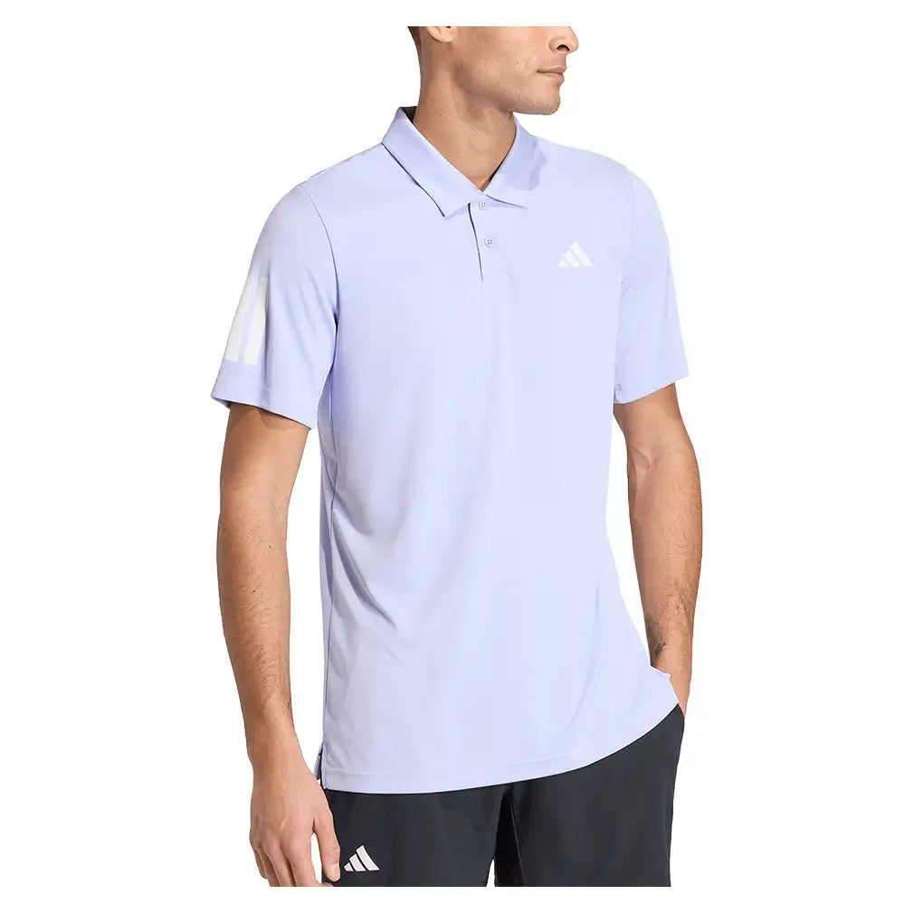 Men's Club 3 Stripe Tennis Polo Violet Tone,Apparel,Adidas,,,Tennis Express,KX2210-3