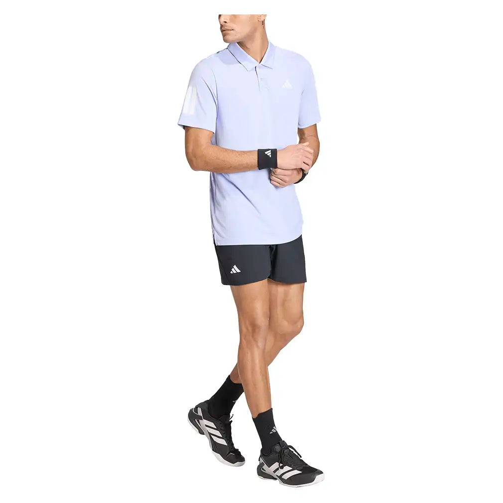 Men's Club 3 Stripe Tennis Polo Violet Tone,Apparel,Adidas,,,Tennis Express,KX2210-5