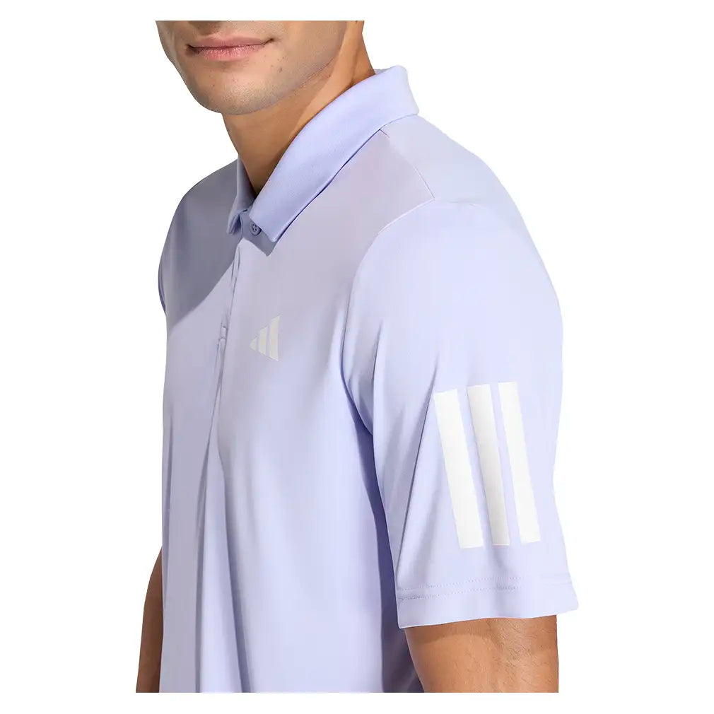 Men's Club 3 Stripe Tennis Polo Violet Tone,Apparel,Adidas,,,Tennis Express,KX2210-6