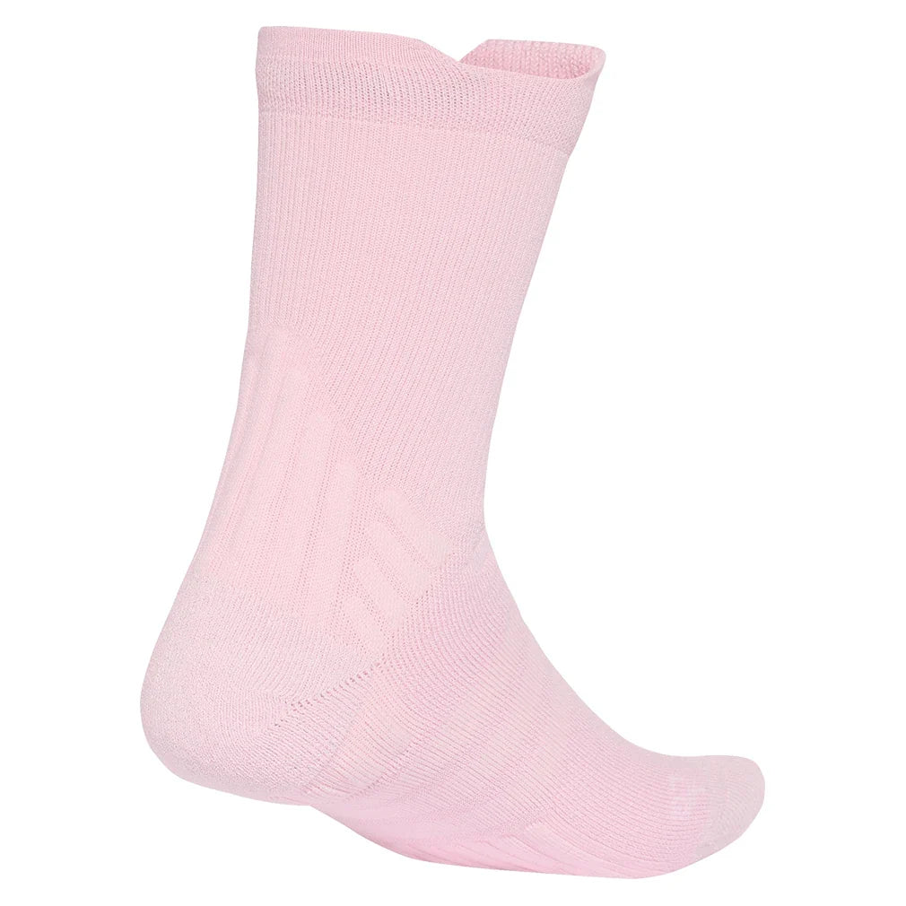 Unisex Cushioned Crew Tennis Socks Distilled Pink and White,Socks,Adidas,,,Tennis Express,KX6834-1