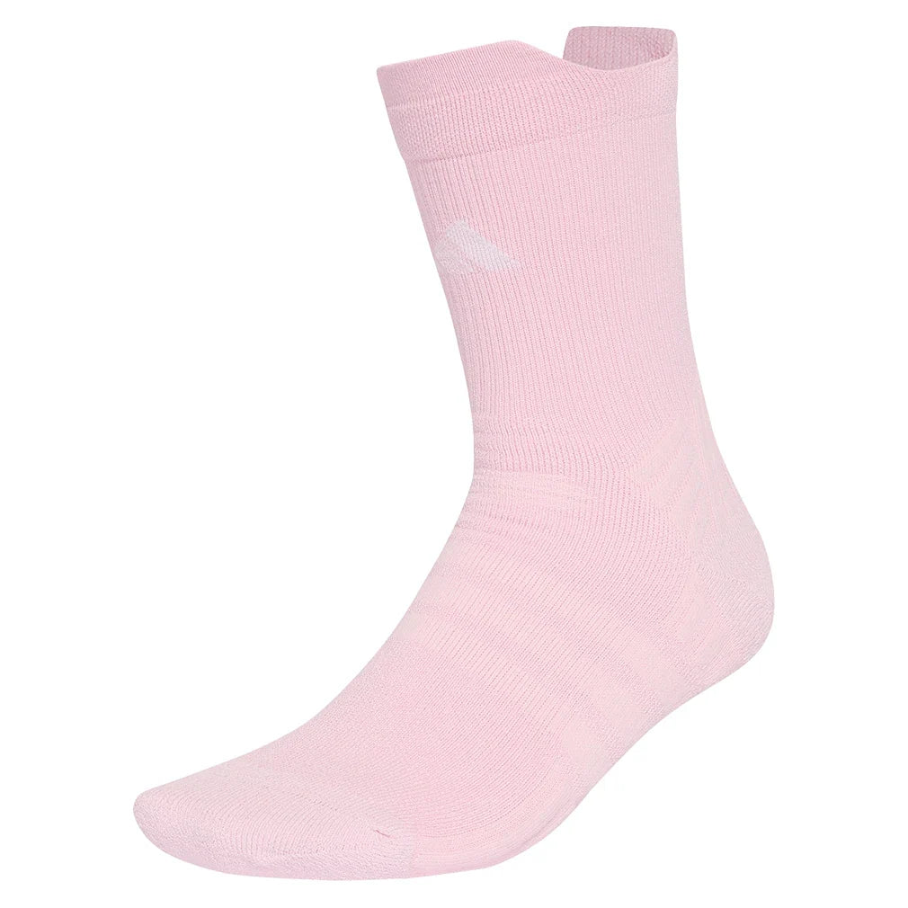 Unisex Cushioned Crew Tennis Socks Distilled Pink and White,Socks,Adidas,Distilled Pink/White,S,Tennis Express,KX6834
