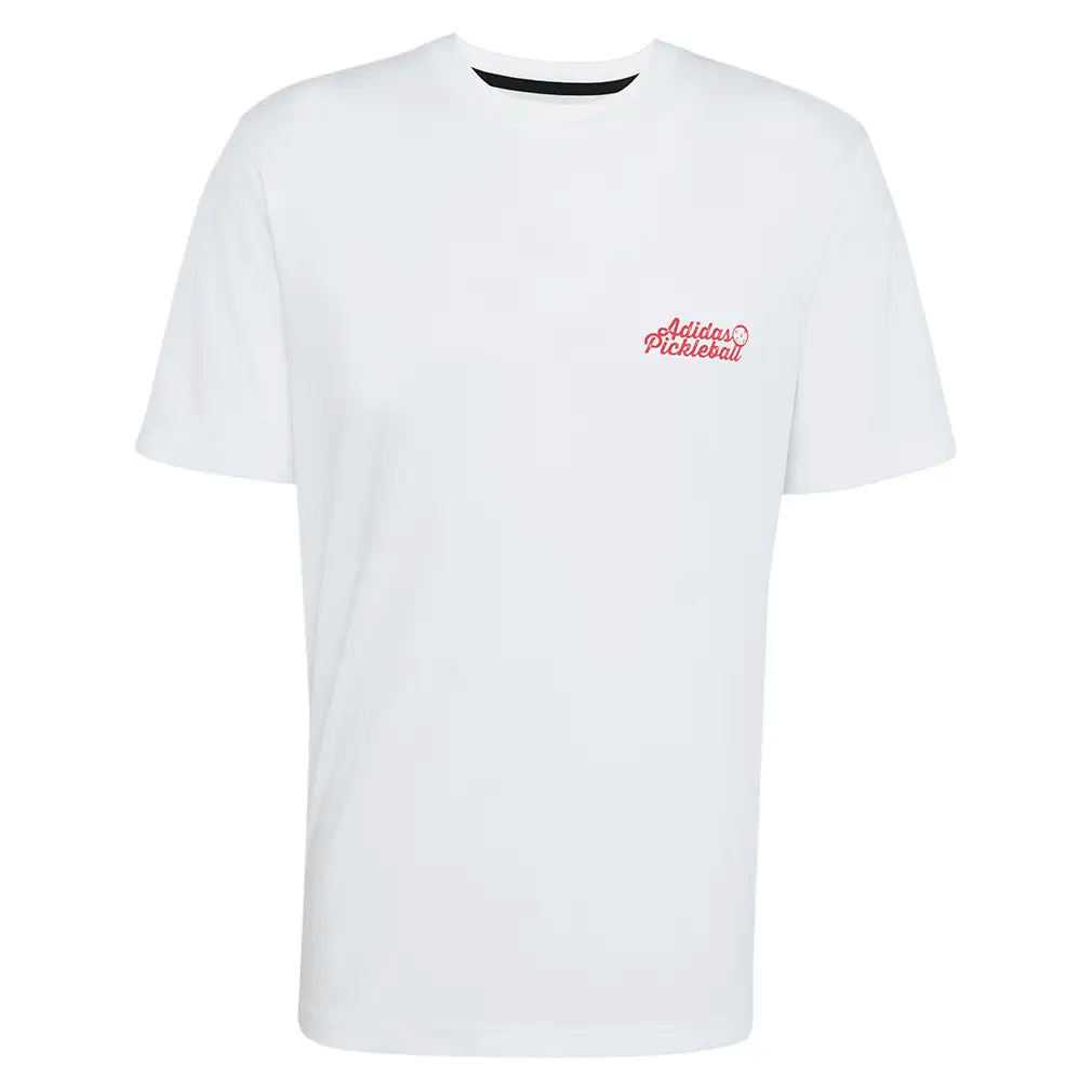 Men's Graphic Pickleball Crew White,Apparel,Adidas,White,XS,Tennis Express,KY5773-1