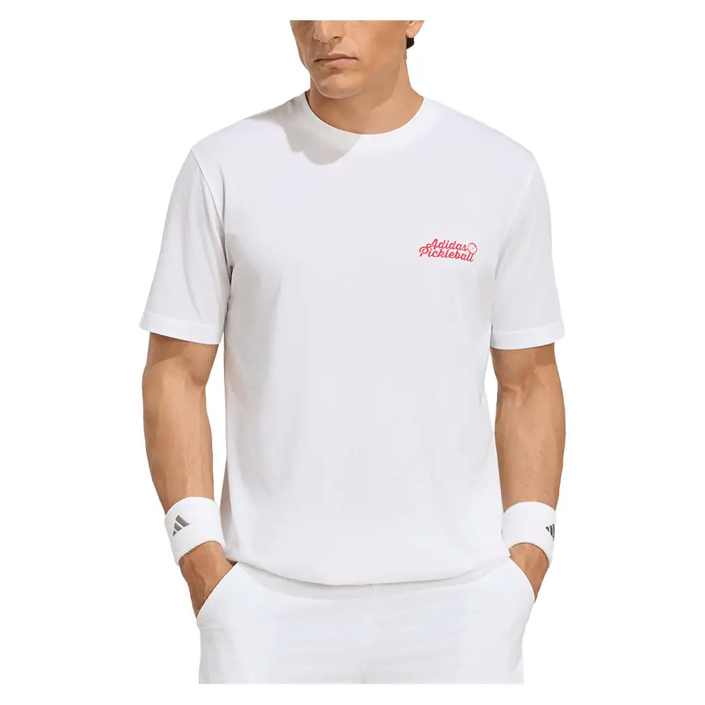 Men's Graphic Pickleball Crew White,Apparel,Adidas,,,Tennis Express,KY5773-3