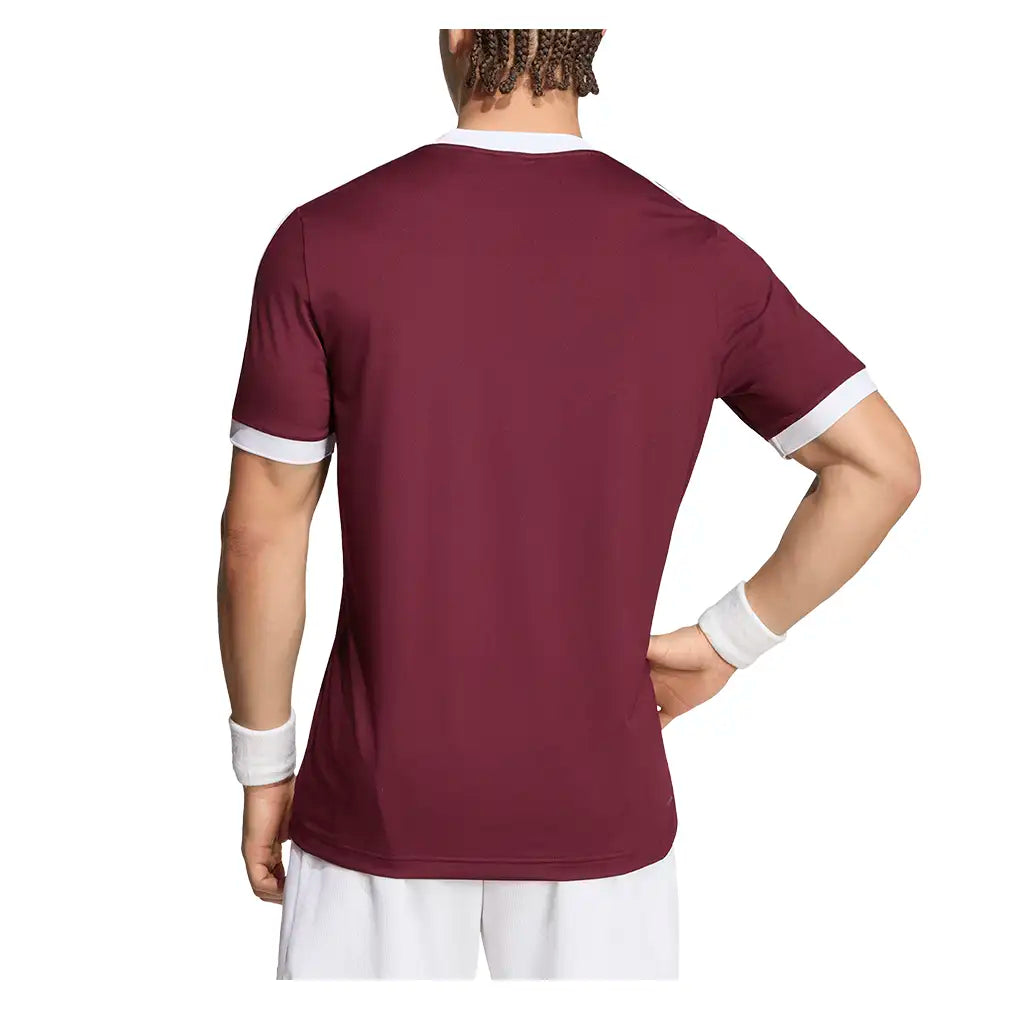 Men's Classics Tennis Tee Maroon,Apparel,Adidas,,,Tennis Express,KY8883-4