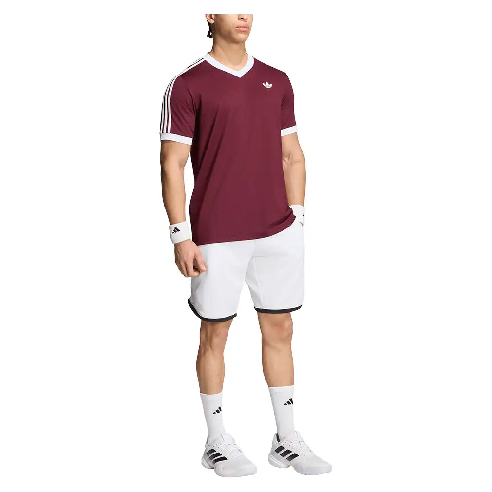 Men's Classics Tennis Tee Maroon,Apparel,Adidas,,,Tennis Express,KY8883-5