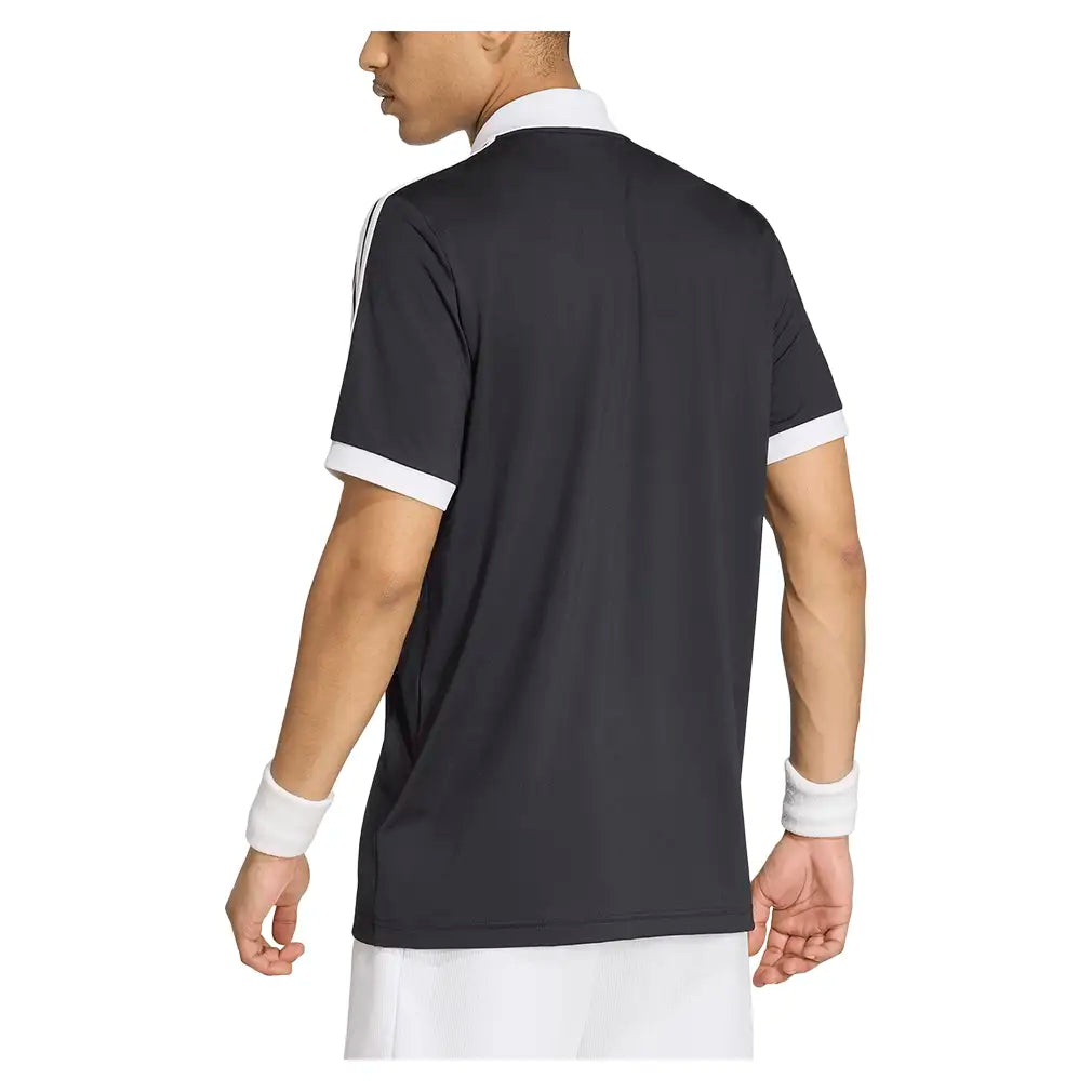 Men's Classics Tennis Polo Black and White,Apparel,Adidas,,,Tennis Express,KY8886-4