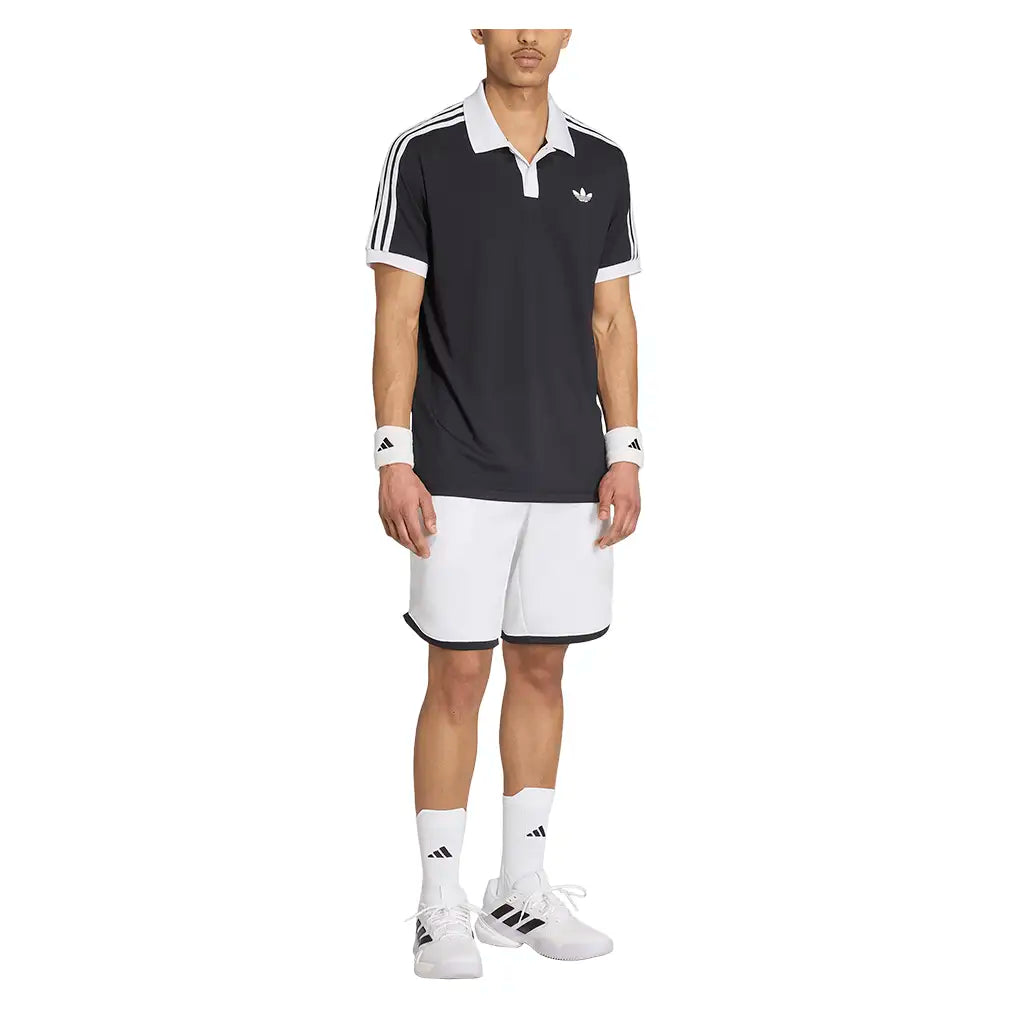 Men's Classics Tennis Polo Black and White,Apparel,Adidas,,,Tennis Express,KY8886-5