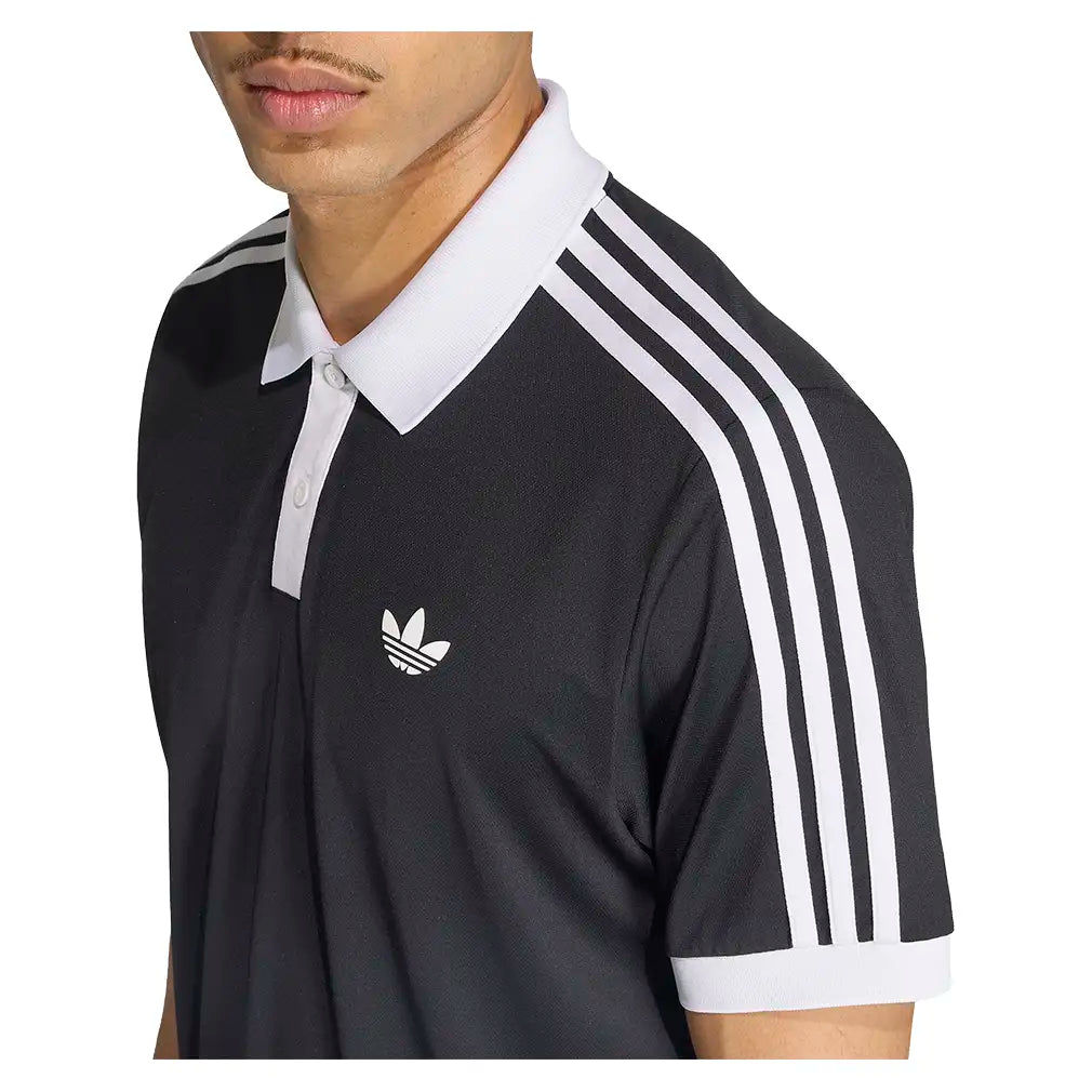 Men's Classics Tennis Polo Black and White,Apparel,Adidas,,,Tennis Express,KY8886-6