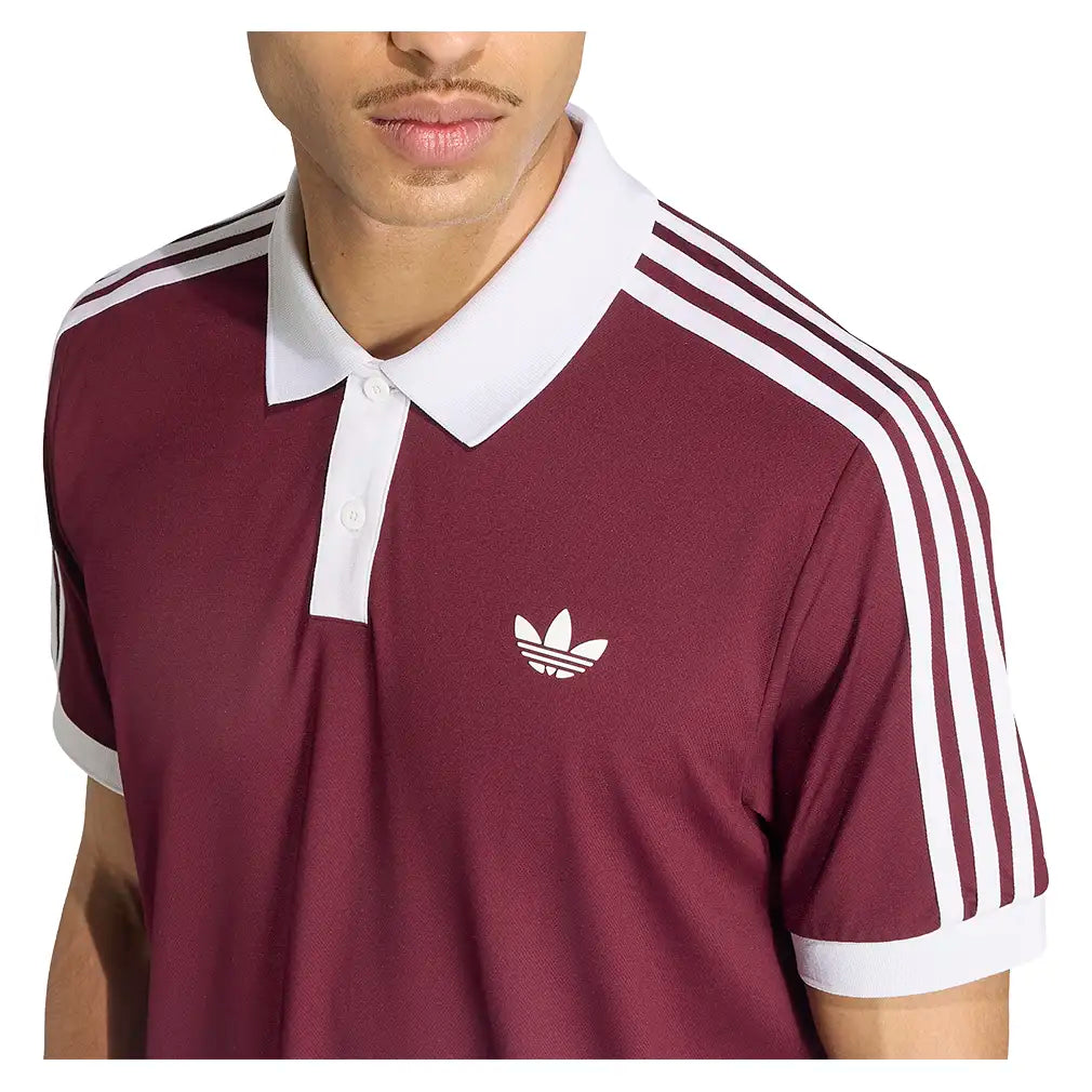 Men's Classics Tennis Polo Maroon and White,Apparel,Adidas,,,Tennis Express,KY8887-6