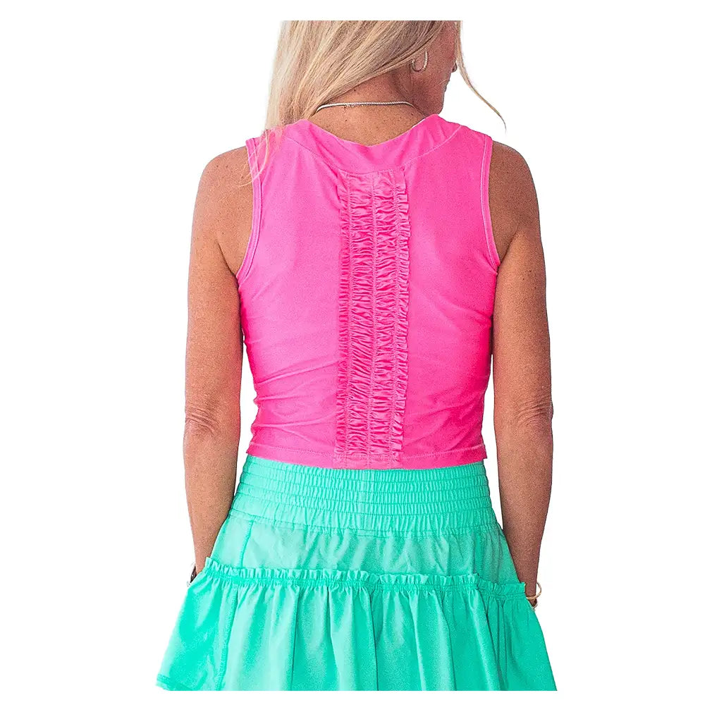Women's Lexi Tennis Tank Pink-Apparel-Bubble-, [current_file_name-Tennis Express