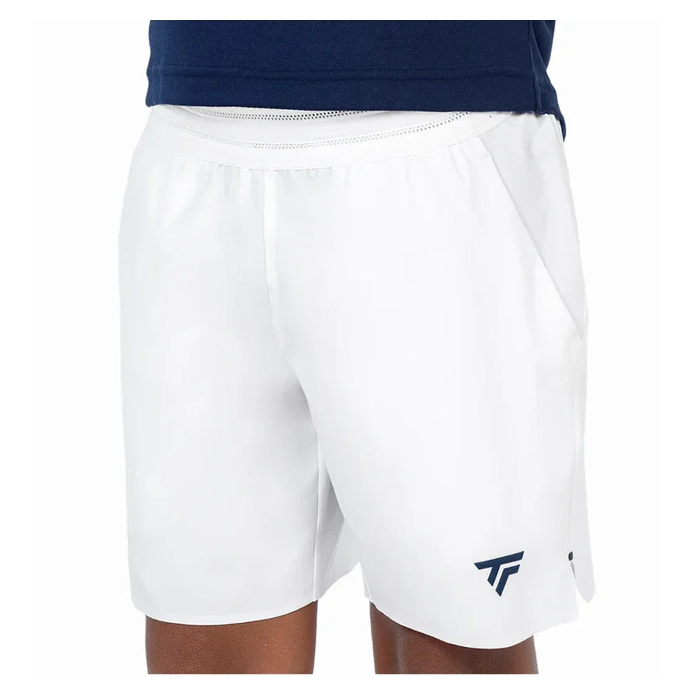 Men's Team Stretch 7 Inch Tennis Short,Apparel,Tecnifibre,White,S,Tennis Express,M23SHOR6-W