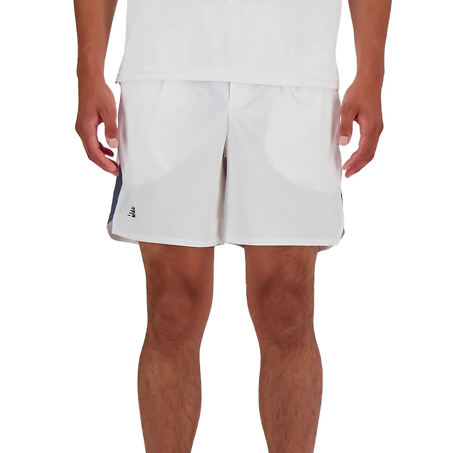 Men's Tournament Tennis Short White-Apparel-New Balance-MS41401-WTS24-Tennis Express