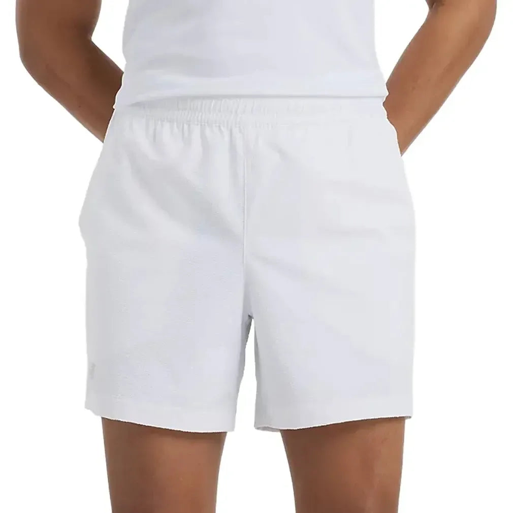 Men's Tournament Seersucker Tennis Short White-Apparel-New Balance-MS51402-WTU25-Tennis Express