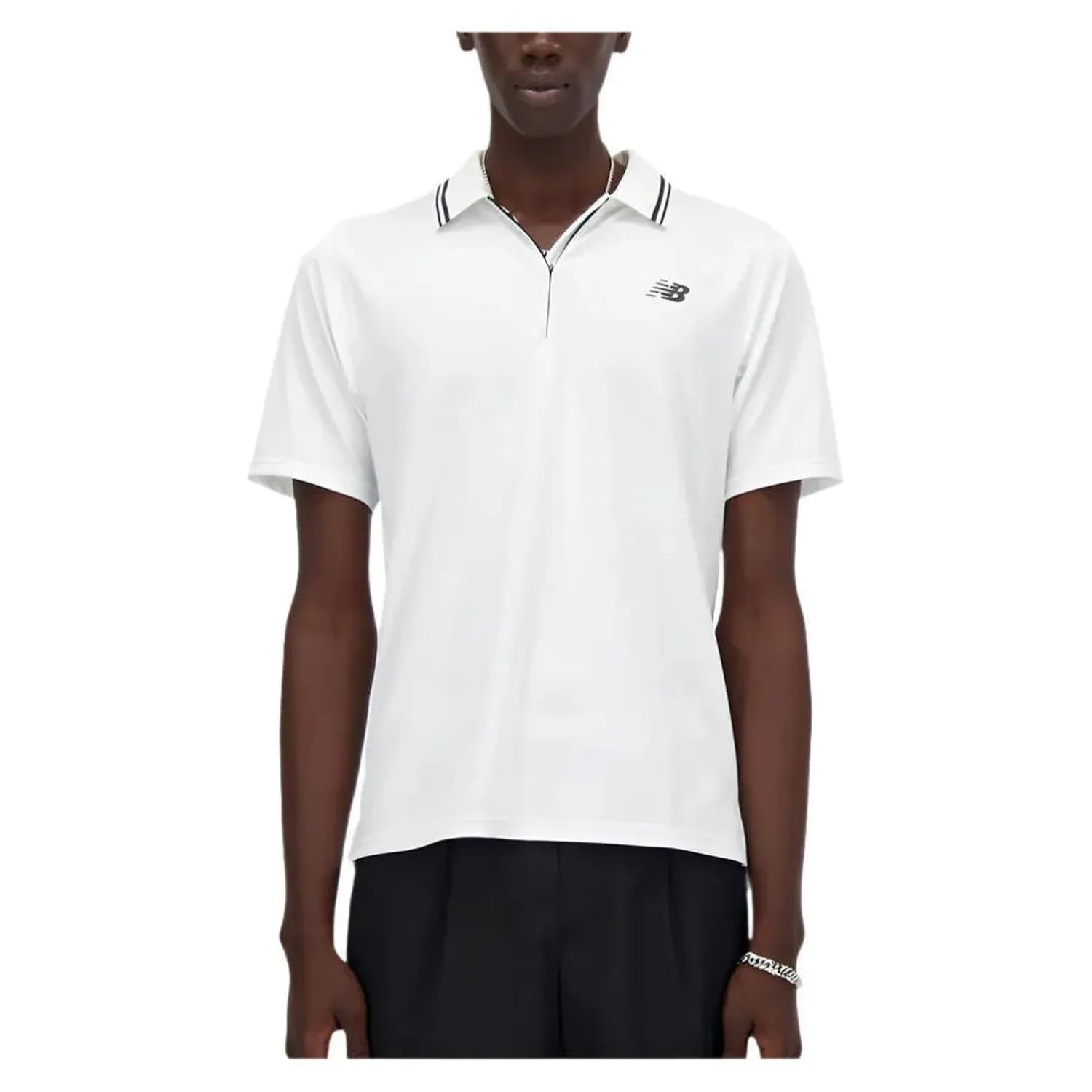 Men's Tournament Tennis Polo White-Apparel-New Balance-MT41402-WT-3-Tennis Express