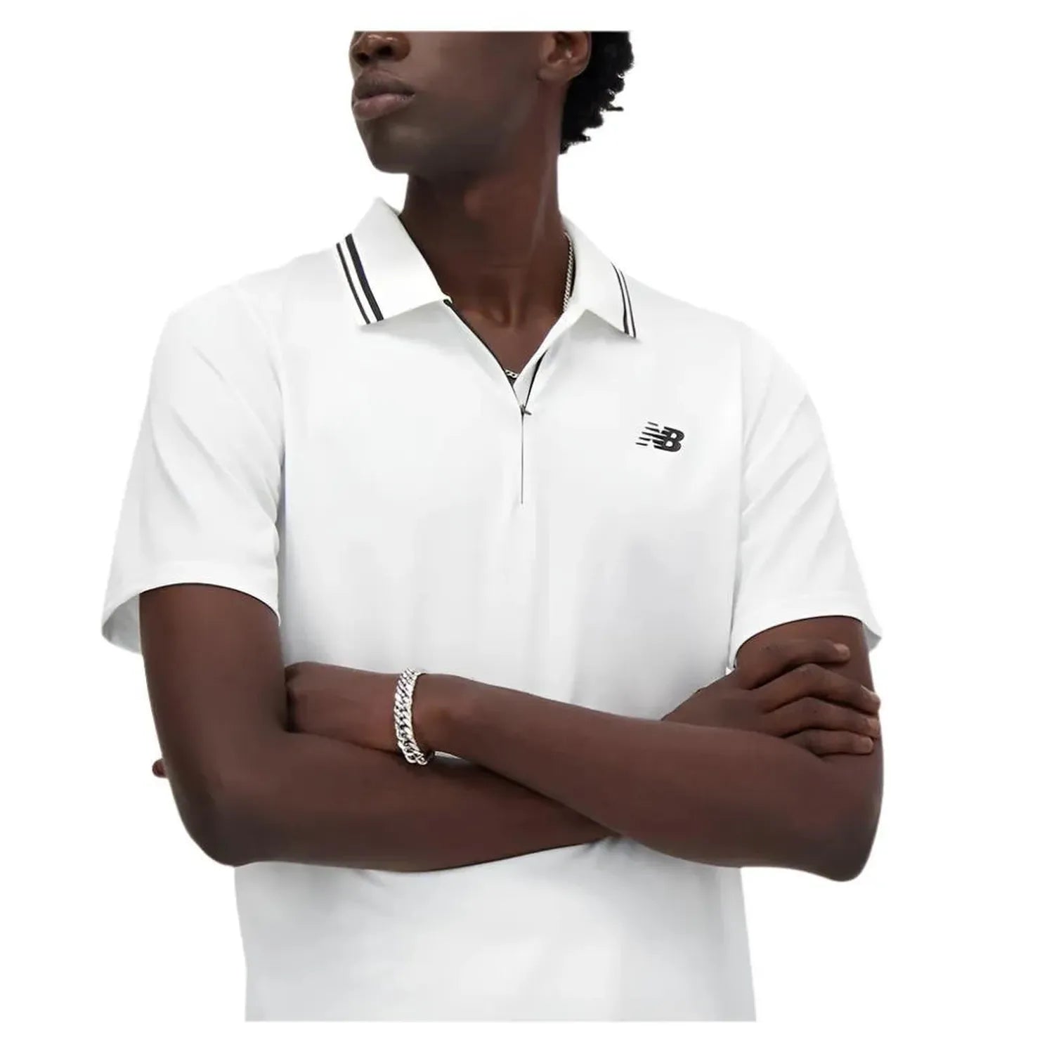 Men's Tournament Tennis Polo White-Apparel-New Balance-MT41402-WT-5-Tennis Express