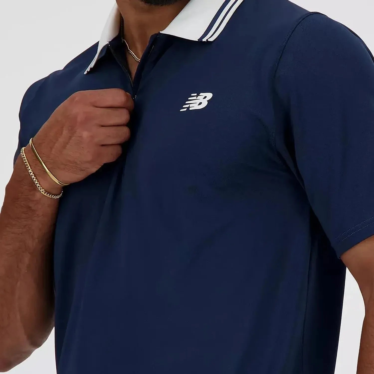 Men's Tournament Tennis Polo Navy-Apparel-New Balance-MT41402-WTU24-21-Tennis Express