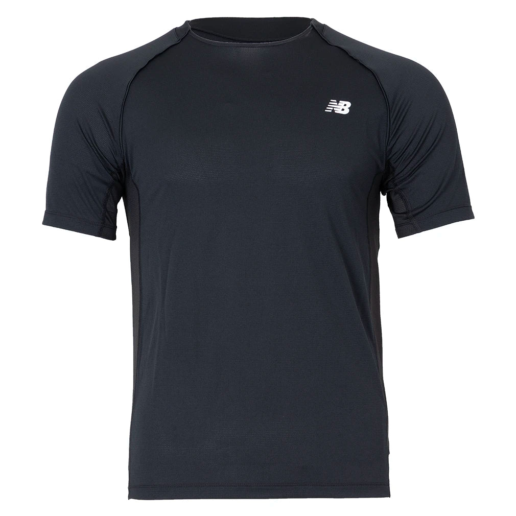Men's Tennis Tournament Top Black-Apparel-New Balance-MT6116GM-BK-Tennis Express