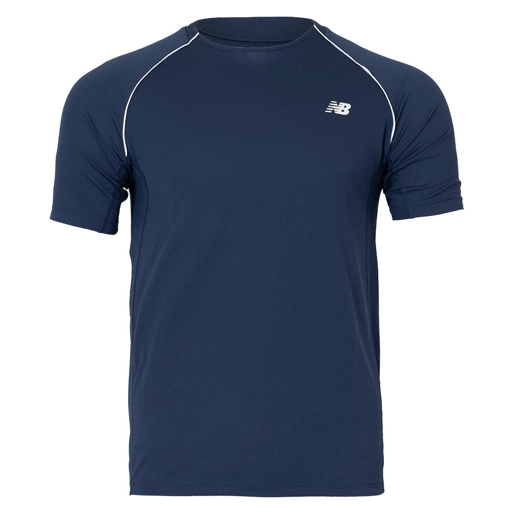 Men's Tennis Tournament Top NB Navy-Apparel-New Balance-MT6116GM-NNY-X-Tennis Express