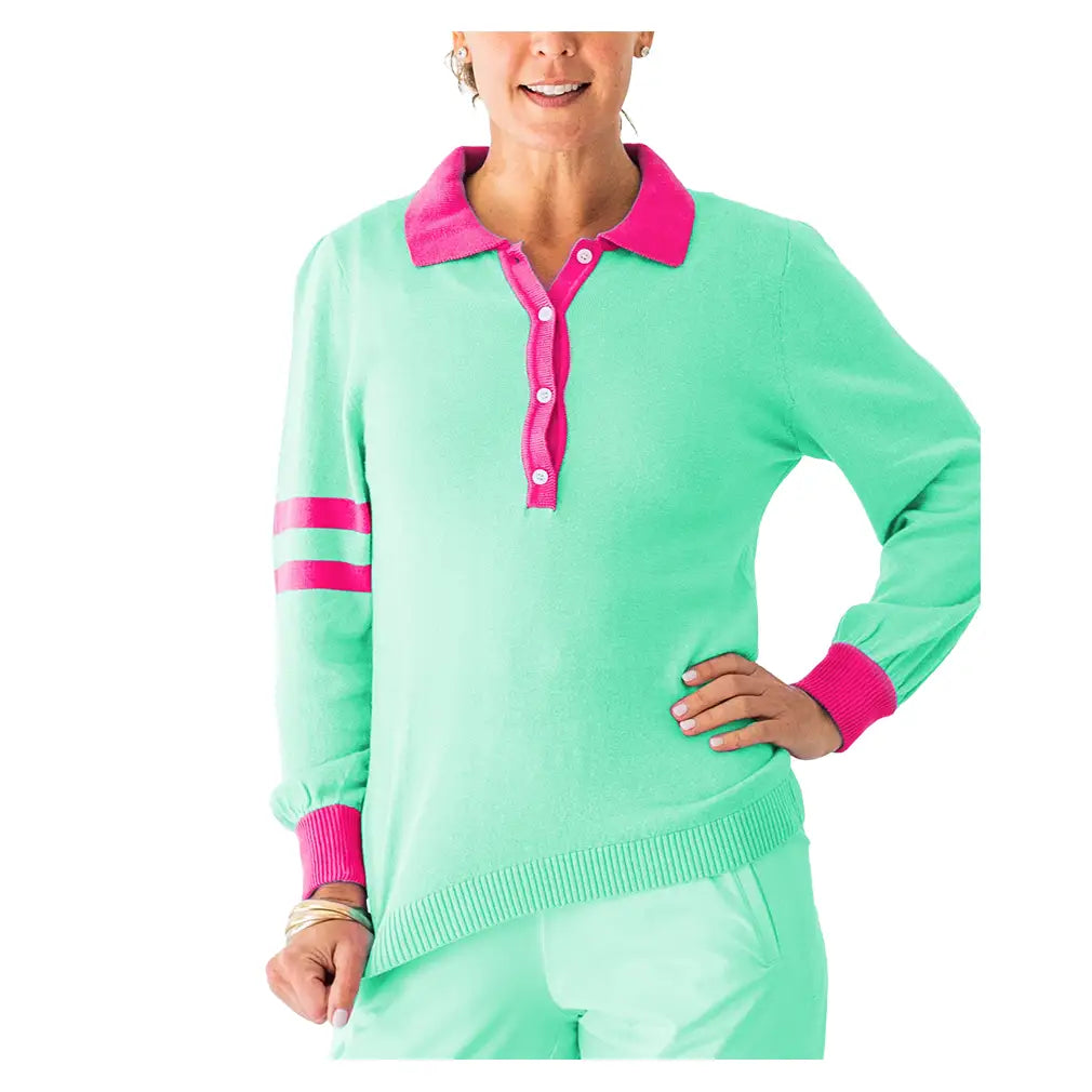 Women's Mulligan Tennis Sweater Mint-Apparel-Bubble-Mint-XS, [current_file_name-Tennis Express