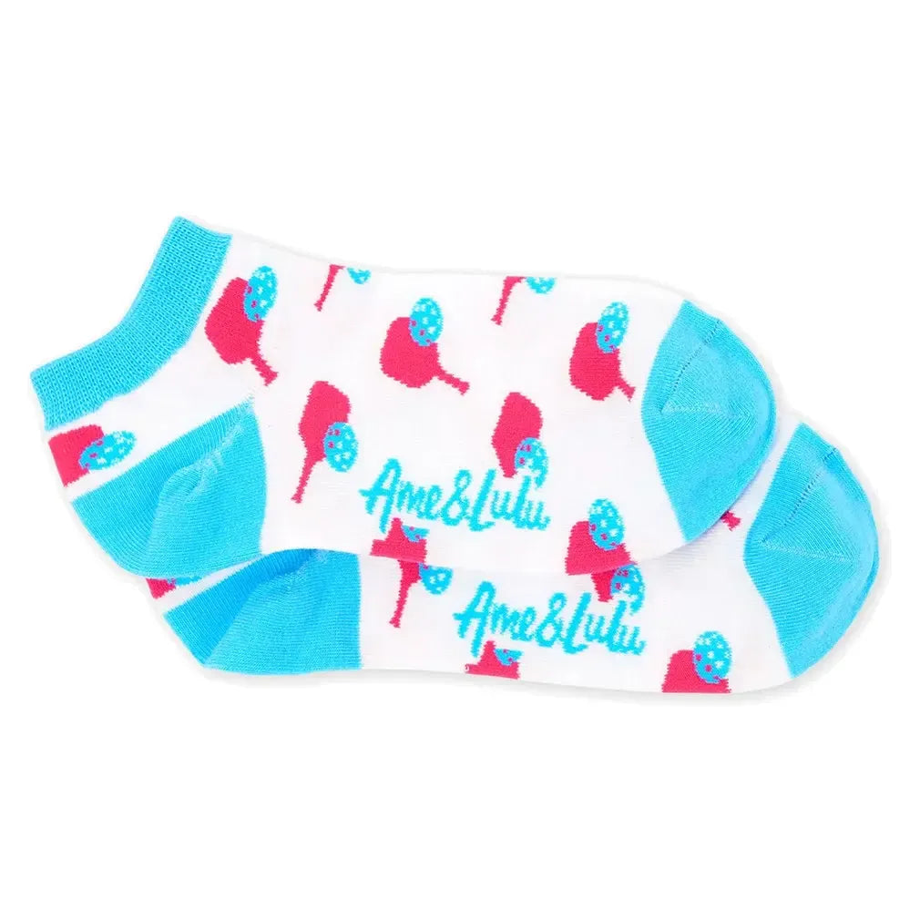 Women's Meet Your Match Pickleball Socks 3 Pack Pink Paddles-Socks-Ame and Lulu-MYMS-P-3PK-S25-2-Tennis Express