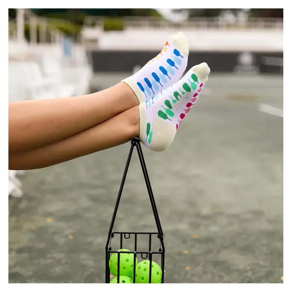 Women's Meet Your Match Pickleball Socks-Socks-Ame and Lulu-MYMS-P-B-mlti-4-Tennis Express