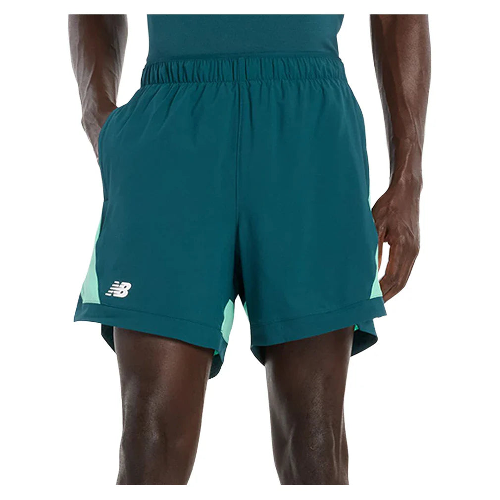 Men's Tournament Novelty Tennis Short Medusa Green,Apparel,New Balance,Medusa Green,S,Tennis Express,Mb6120hxaav_70copy