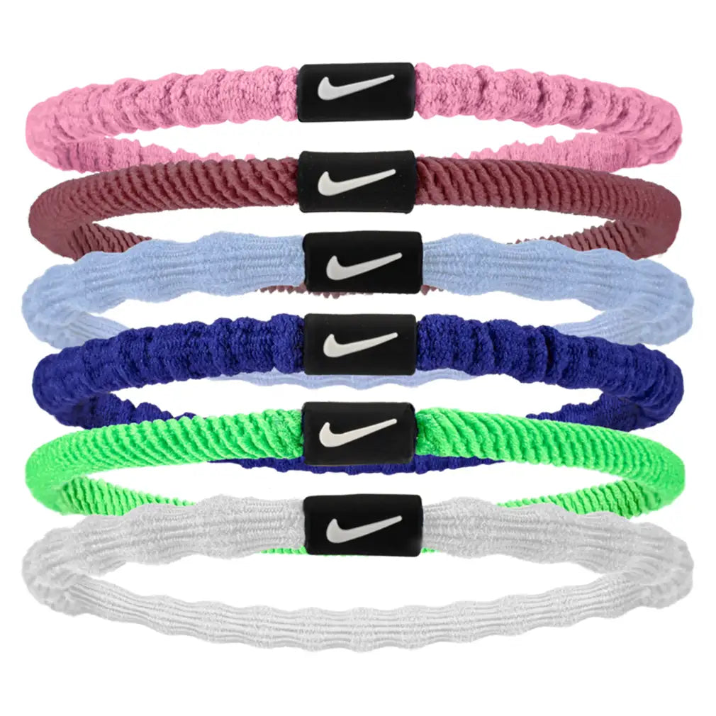 Unisex Flex Hair Tie 6 Pack Pink Rise and Smoke,Accessories,Nike,Pink Rise/Smoke,One Size,Tennis Express,N1009194-664F26-1