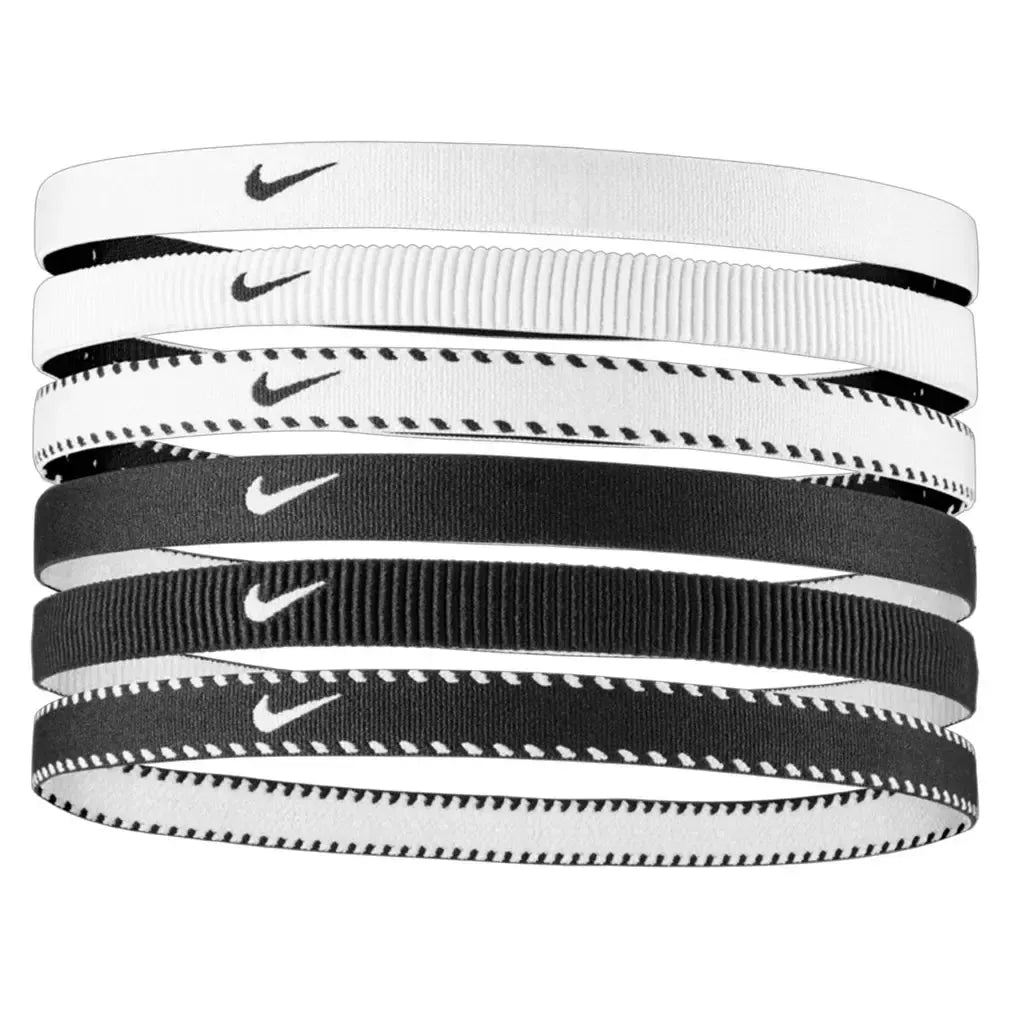 Unisex Flex Classic Headbands 6 Pack White and Black-Accessories-Nike-N1011927-189B-1-Tennis Express