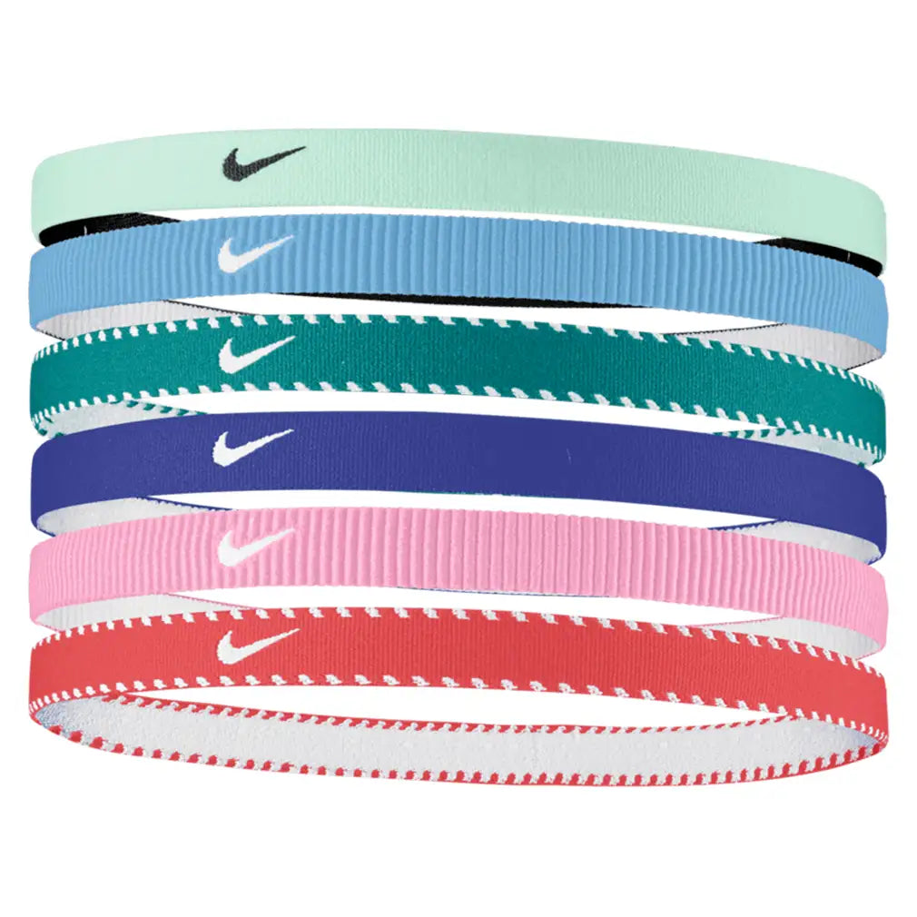 Youth Flex Classic Headbands 6 Pack Arctic Green and Bright Spruce,Accessories,Nike,Arctic Green/Bright Spruce,One Size,Tennis Express,N1011929-320F26-1