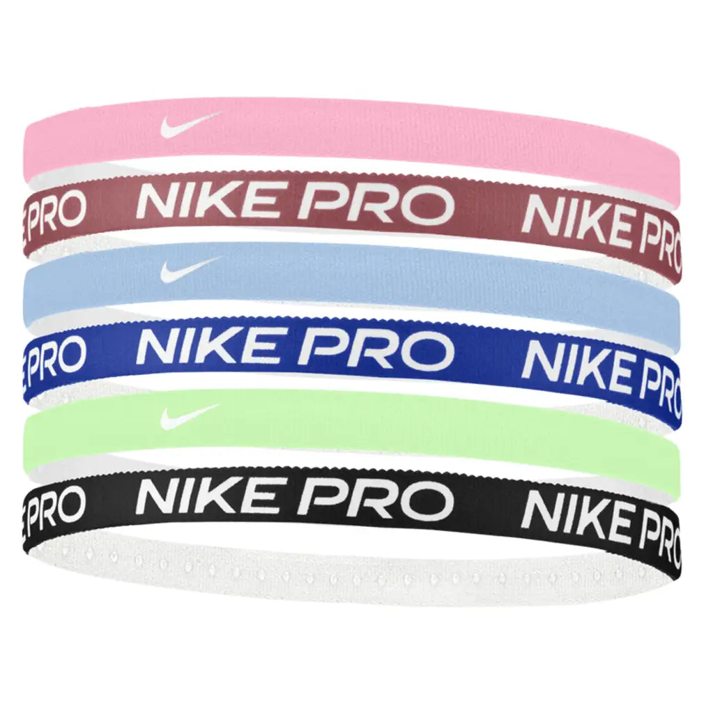 Unisex Flex Classic Headbands 6 Pack Printed Pink Rise and Smoke,Accessories,Nike,Pink Rise/Smoke,One Size,Tennis Express,N1011930-664F26-1