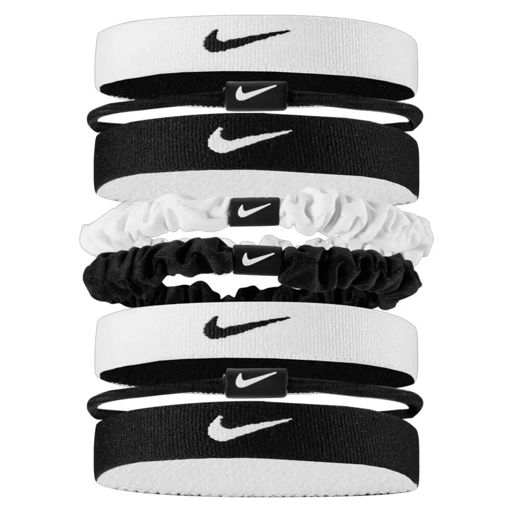Unisex Flex Classic Mixed Hair Ties 8 Pack White and Black-Accessories-Nike-N1011934-127B-1-Tennis Express