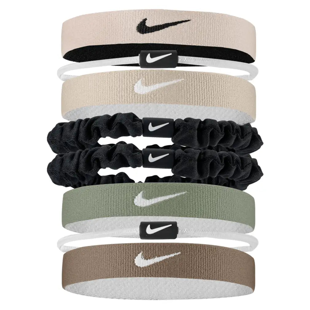 Unisex Flex Classic Mixed Hair Ties 8 Pack Light Soft Pink and White,Accessories,Nike,Light Soft Pink/White,One Size,Tennis Express,N1011934-631F26-1