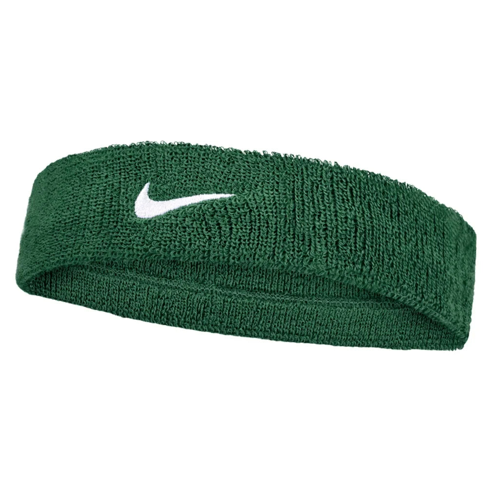 Unisex Swoosh Classic Headband, Nike, 319 Gorge Green/White, Tennis Express, N1012407-BH26-319-GORGE-GREEN-WHITE-1