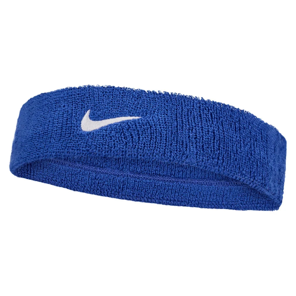 Unisex Swoosh Classic Headband, Nike, 400 Game Royal/White, Tennis Express, N1012407-BH26-400-GAME-ROYAL-WHITE-1