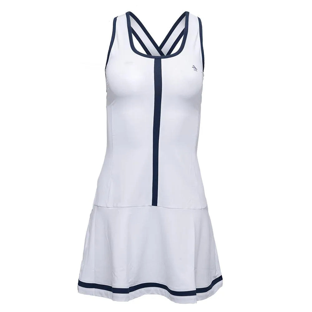 Women's Essentials Tennis Dress Bright White-Apparel-Penguin-O1DFE022-118S25-Tennis Express