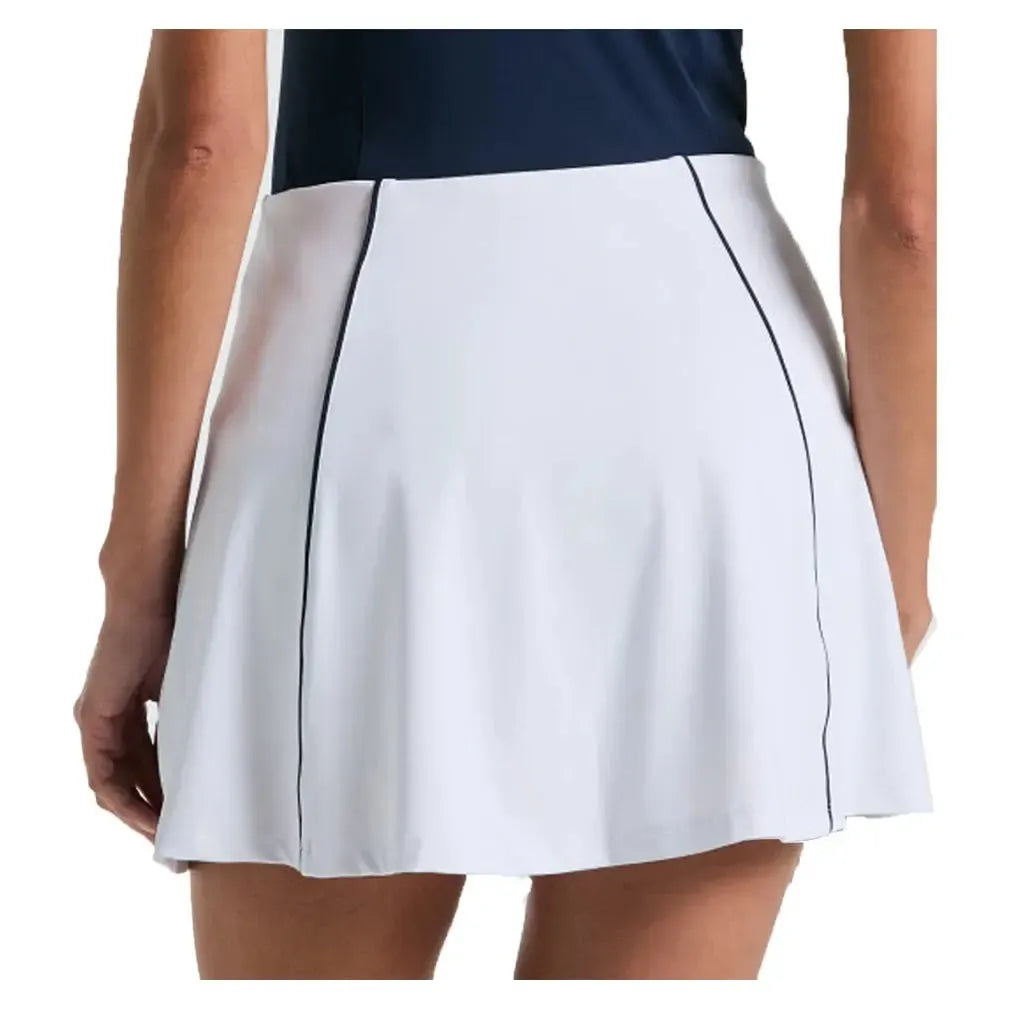 Women's Essentials Colorblock Flounce 15 Inch Tennis Skort Bright White-Apparel-Penguin-O1KBSF19-118B-1-Tennis Express
