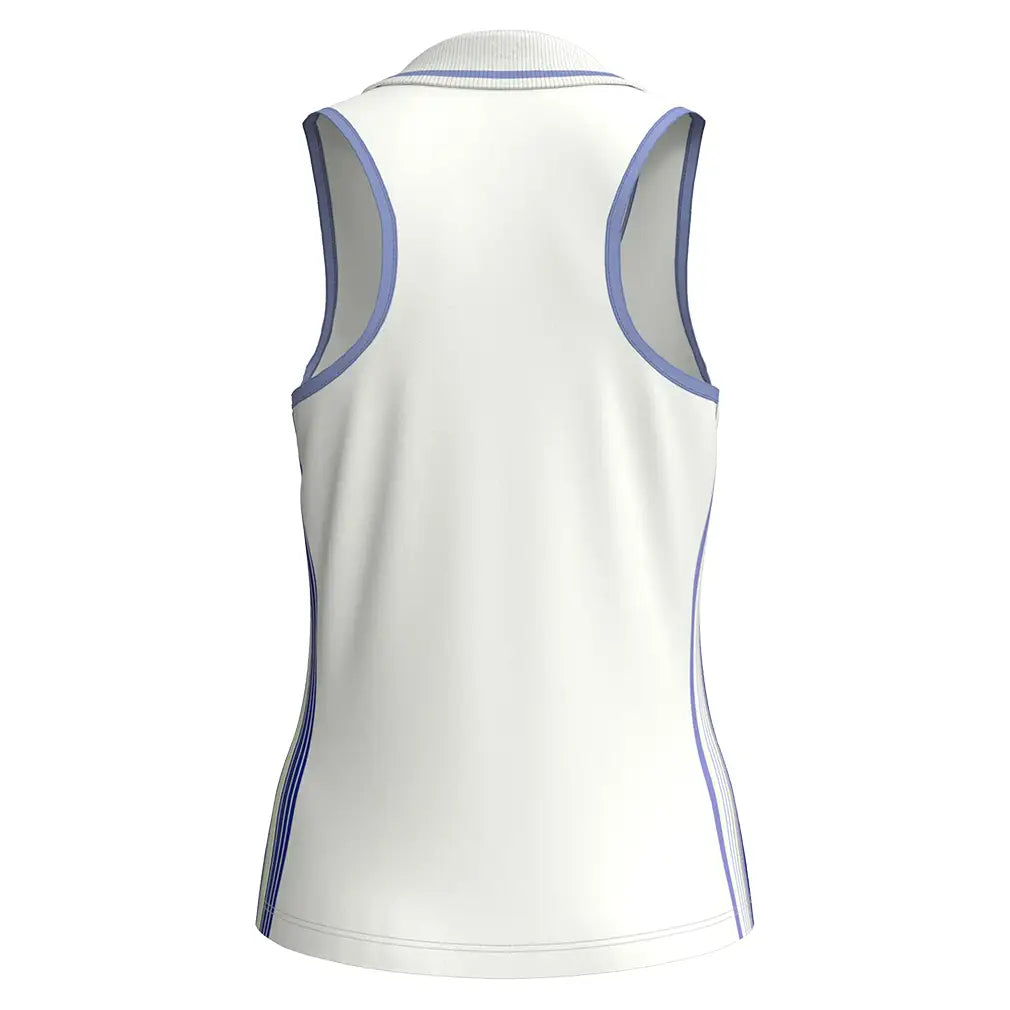 Women's Racer Polo Tennis Tank Bright White,Apparel,Penguin,,,Tennis Express,O1KG016-2