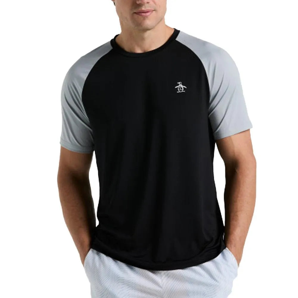 Men's Blocked Performance Tennis Tee-Apparel-Penguin-O1KSF015-001-Tennis Express