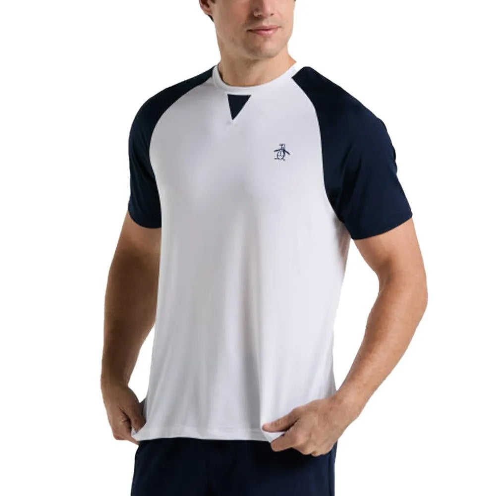Men's Blocked Performance Tennis Tee-Apparel-Penguin-O1KSF015-118-Tennis Express