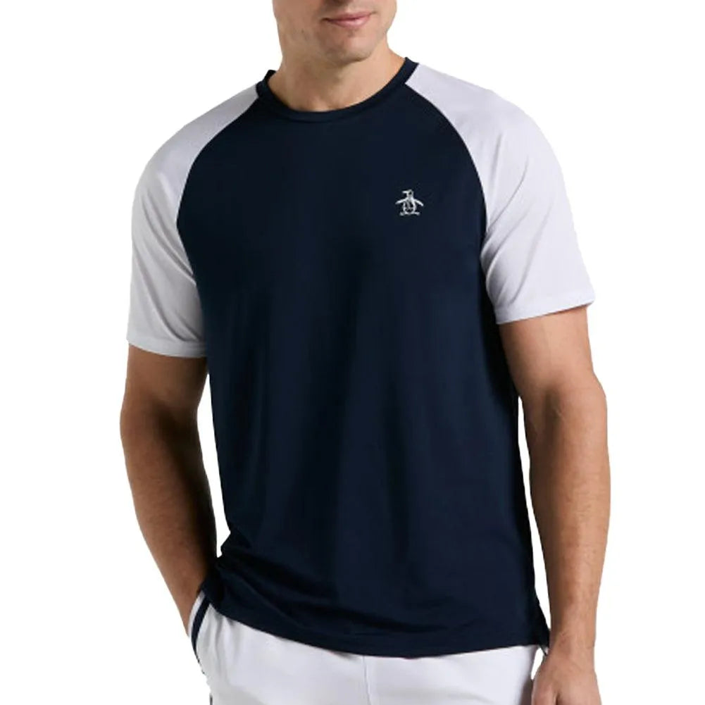 Men's Blocked Performance Tennis Tee-Apparel-Penguin-O1KSF015-417-Tennis Express