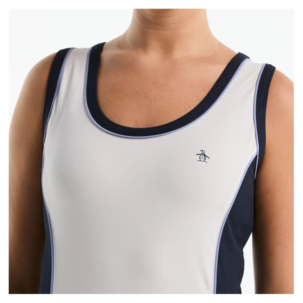 Women's Mixed Texture Square Neck Tank Bright White,Apparel,Penguin,,,Tennis Express,O1KSG033-2