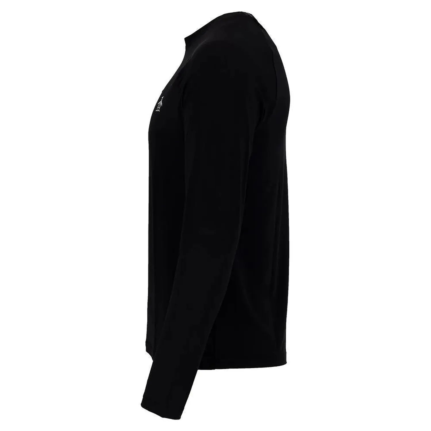 Men's Solid Performance Long Sleeve Tennis Raglan Caviar-Apparel-Penguin-OGKSB0M8-001U22-2-Tennis Express
