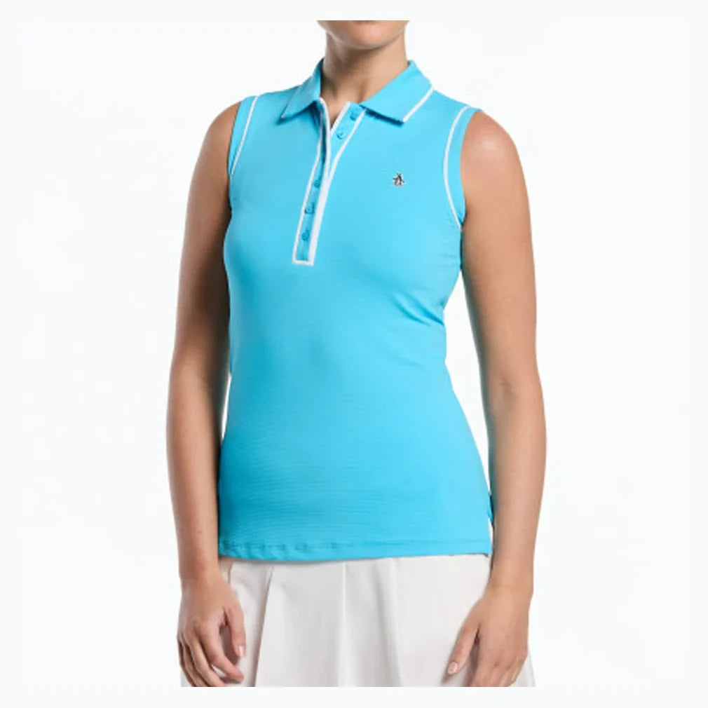 Women's Sleeveless Veronica Tennis Polo Aquarius-Apparel-Penguin-455 Aquarius-XS, [current_file_name-Tennis Express