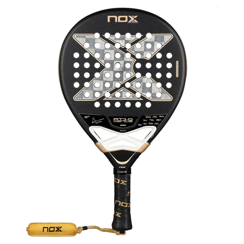 AT10 Genius 18K Alum Padel Racquet by Agust¡n Tapia,Padel Racquets,Nox,Black,One Size,Tennis Express,PAT10GENIUS1826-1