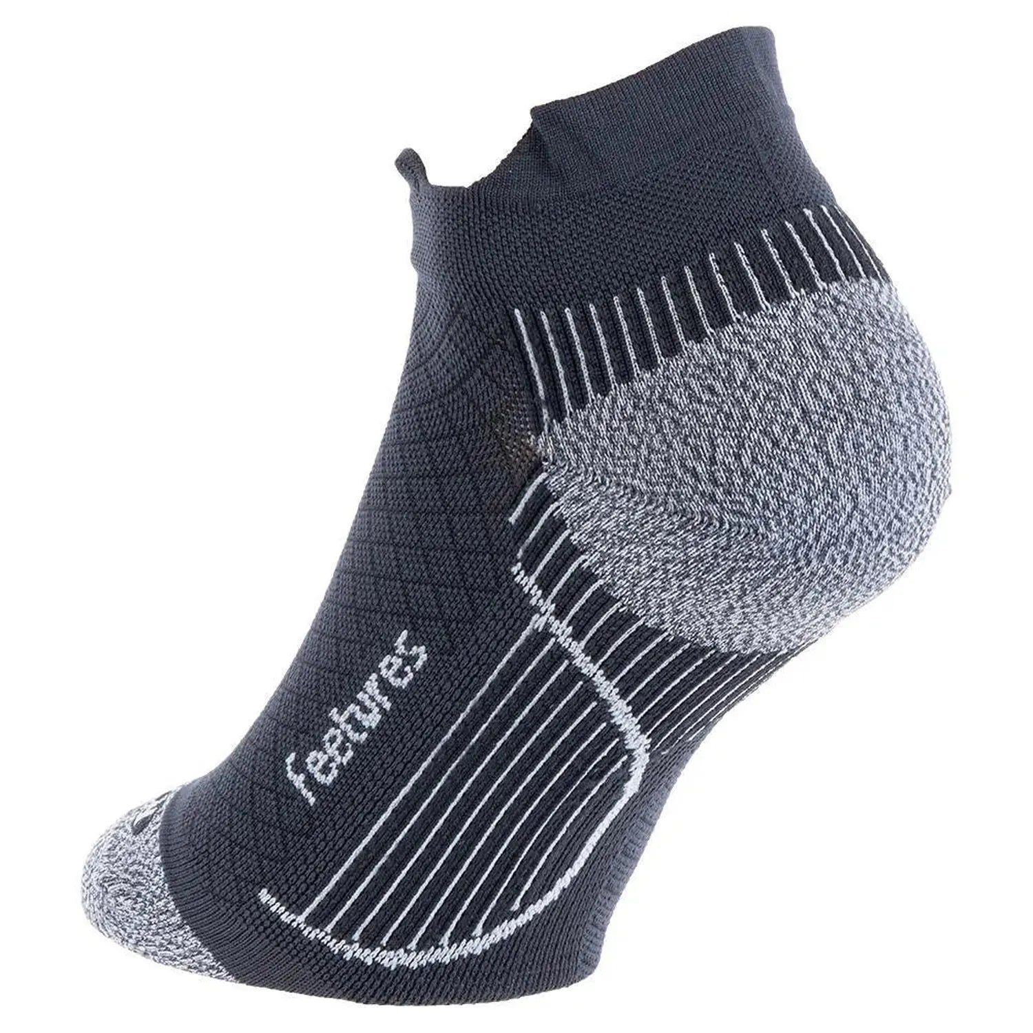 Plantar Fasciitis Relief Ultra Light No Show Tab Socks-Socks-Feetures-PF55-BS22-159-3-Tennis Express