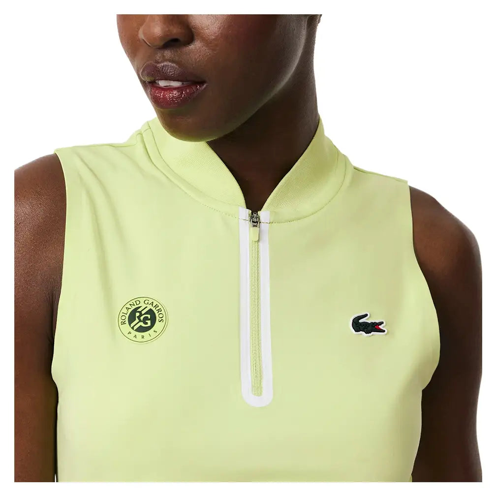 Women's Roland Garros Tennis Top Sencha,Apparel,Lacoste,,,Tennis Express,PF5850-BIC-6