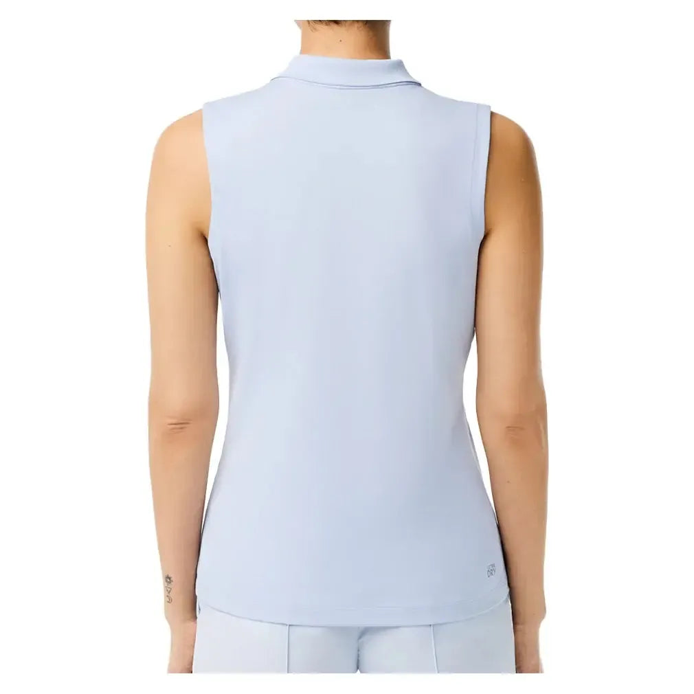 Women's Sport Sleeveless Tennis Polo-Apparel-Lacoste-PF7414-B-Blue-2-Tennis Express